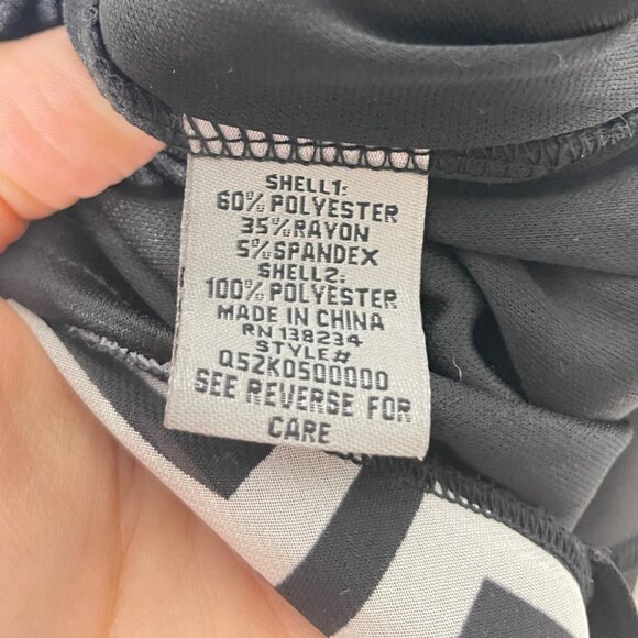 Guess Y2K Small Black White Strapless Sweetheart Flowy Chevron High Low Dress - Picture 6 of 9